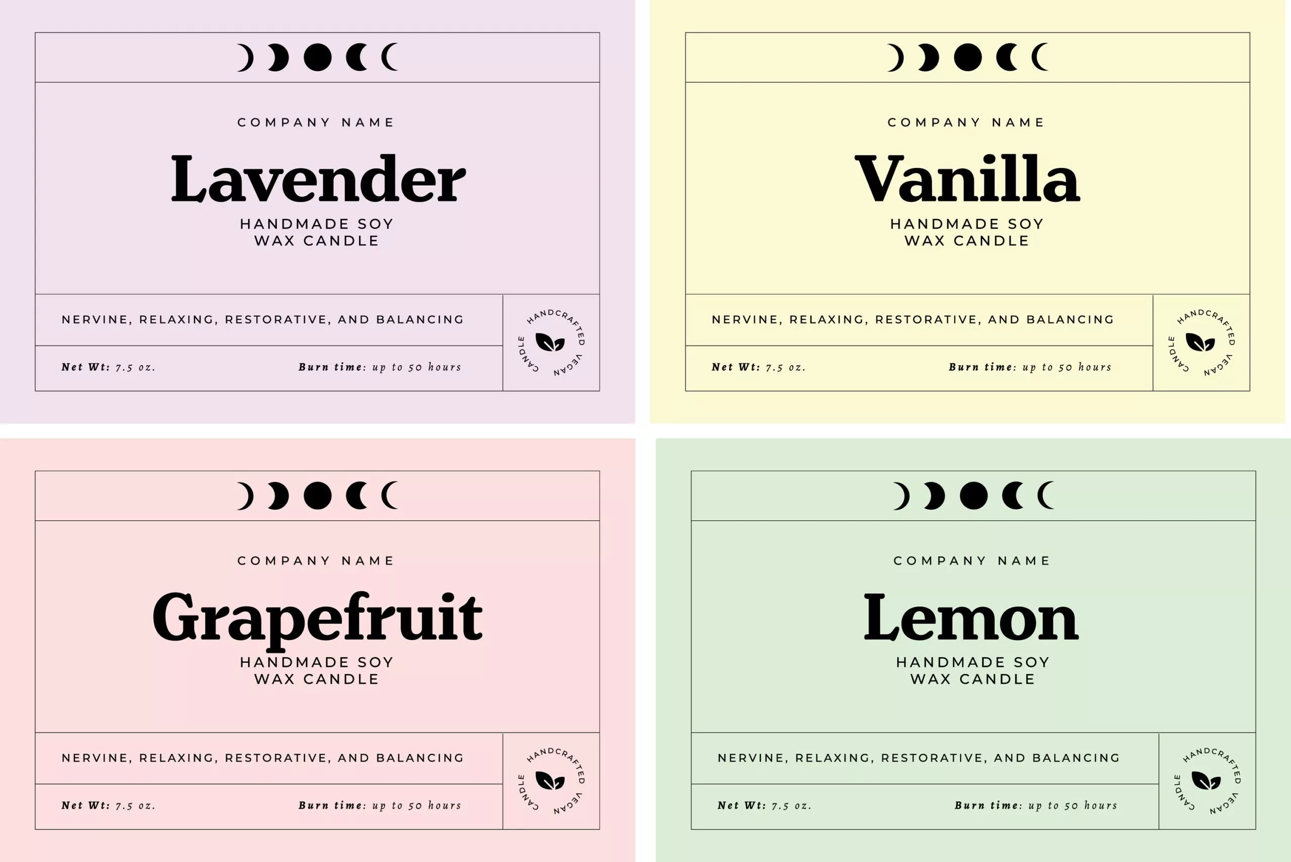 custom candle packaging labels